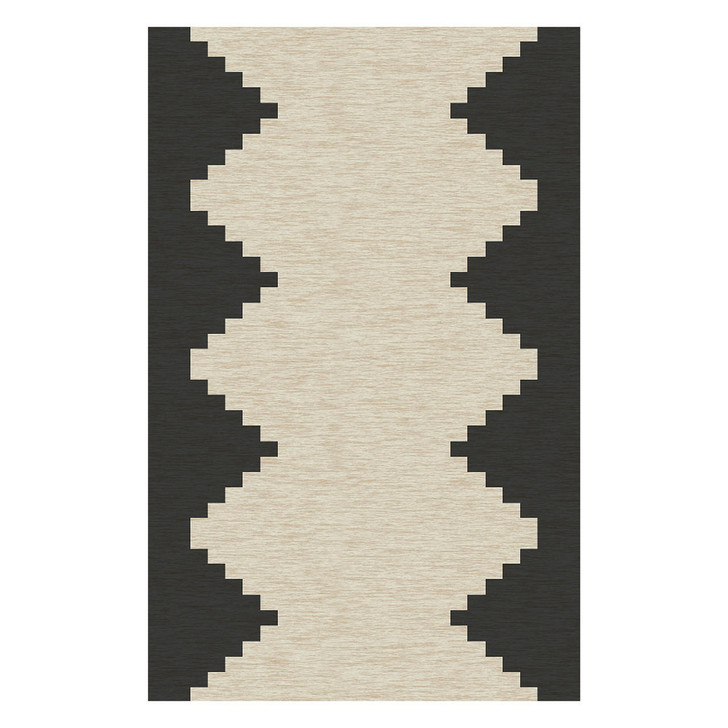 Gracia Black and Beige Abstract Outdoor Floor Rug 160x230