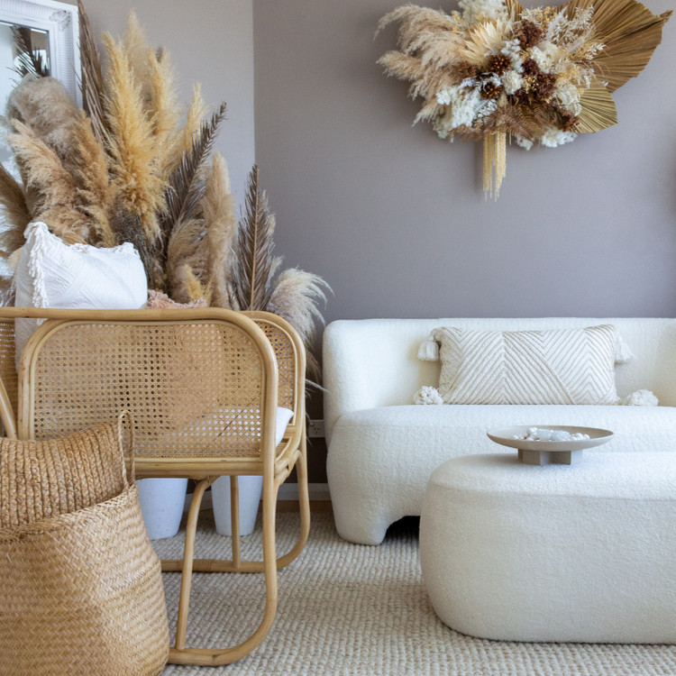 Refurbish your space with these adorable boucle rattan furniture Luxo
