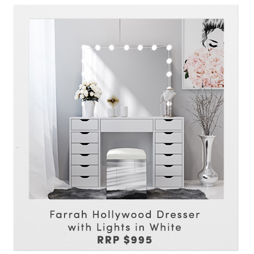 Farrah Hollywood Dresser with Lights Farrah Hollywood Dresser with Lights