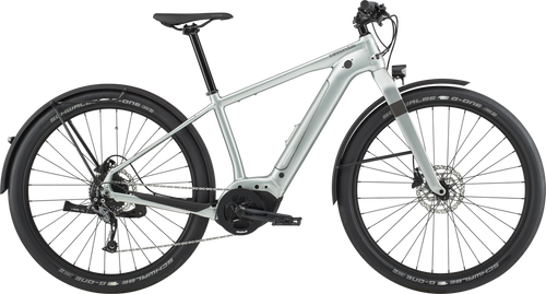 Gray electric mountain bike