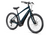 Green electric mountain bike front side view