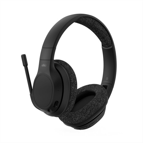 Belkin SoundForm Adapt wireless over-ear headphones in black.