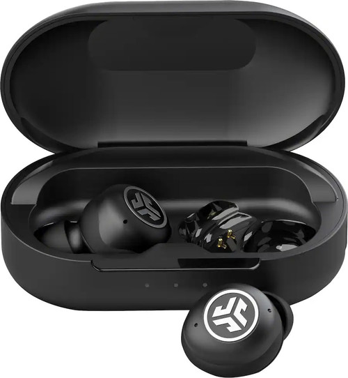 JLab JBuds Air Pro true wireless earbuds in black.