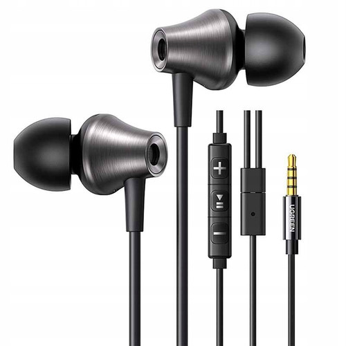 3.5mm wired earphones with built-in microphone.