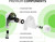 White in-ear earbuds with IPX5 sweat and water resistance.