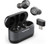 Premium black earbuds with USB-C wireless dongle.