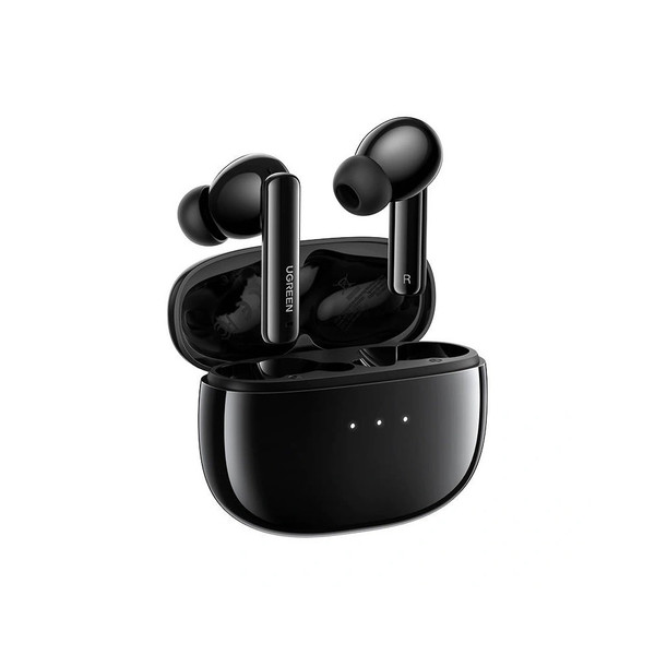 True wireless earbuds with active noise cancellation technology.
