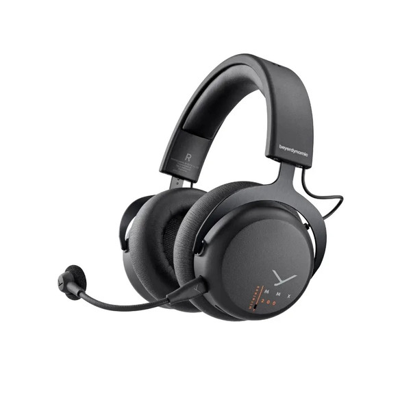 Beyerdynamic MMX 200 wireless gaming headset in black.