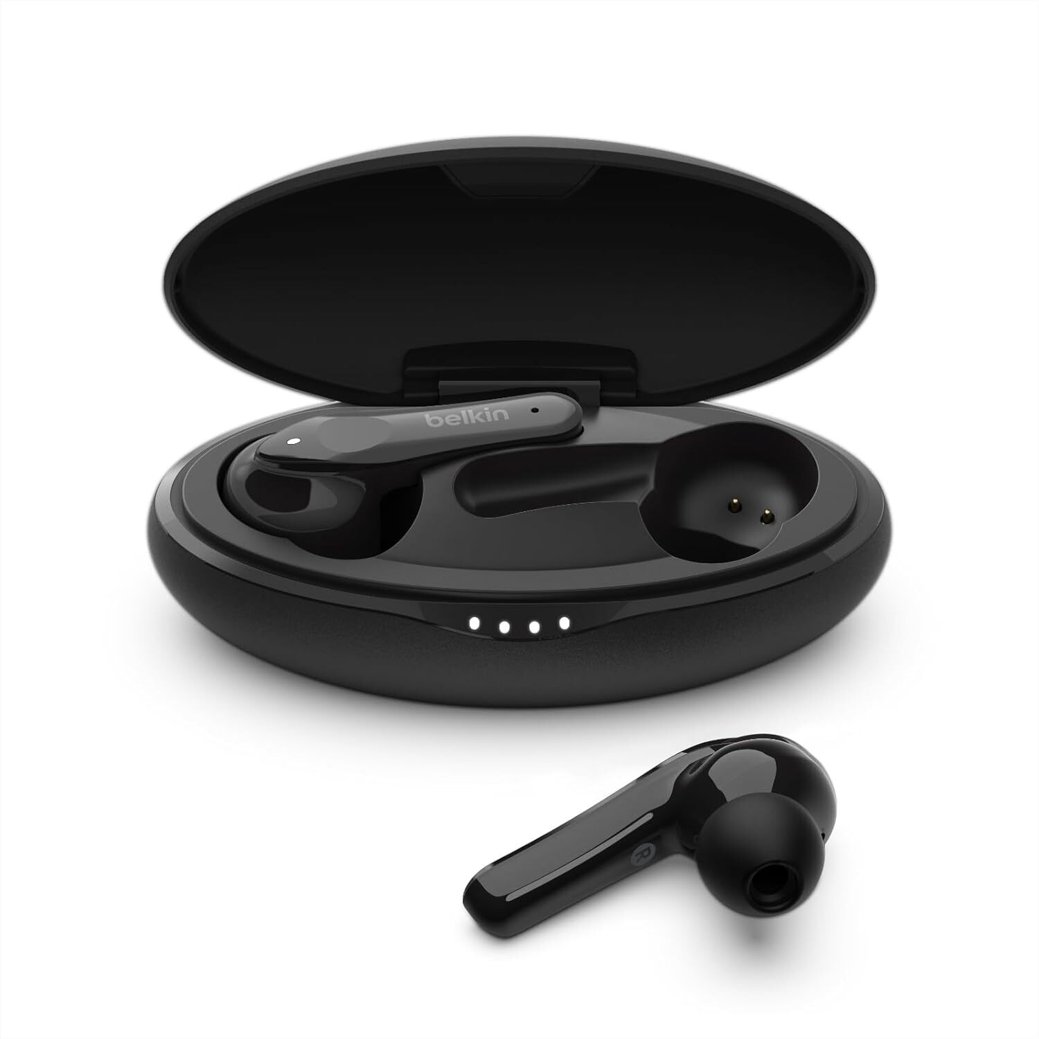 Bluetooth Earbuds Black Secure in-ear comfort