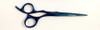 5.5 inch professional hairdressing shears with blue titanium finish. Adjustable blade screw. Thumb supporting ring. 5.5 inch professional hairdressing shears with blue titanium finish. Adjustable blade screw. Thumb supporting ring.