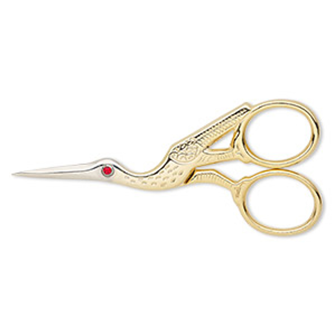 Ruby Red Swarovski Crystal Stork Scissors