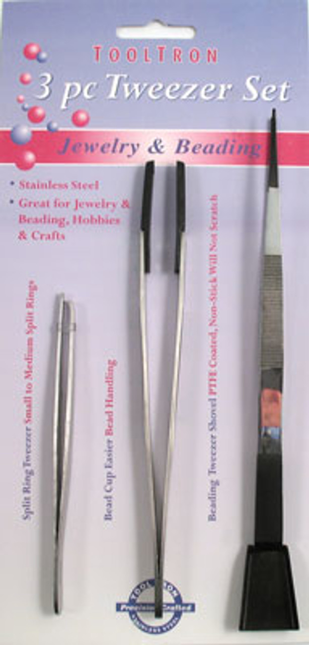 3 Piece Tweezer Set - Tooltron Industries, Inc.