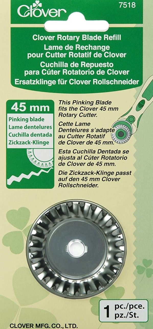 10 Pack 45mm Pinking Rotary Refills Decorative Edge for Quilting, ,  Leather, , Rotary Craft Cutter Tool 