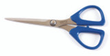 The serrated edge provides easy cutting as fabrics are held in place without slipping.  Easily cuts through multiple layers of fabric including cutting pieces for patchwork projects.