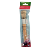 Dusting Brush.  100% white China bristles.  Removes dust, dirt, and lint from hard to reach crevices, sewing machine locations and other work areas.