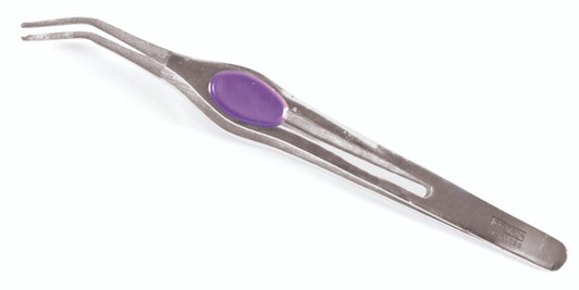 Six inch all purpose beading tweezers.  Cushioned soft grip.  Stainless steel. Non Stick coated tip.