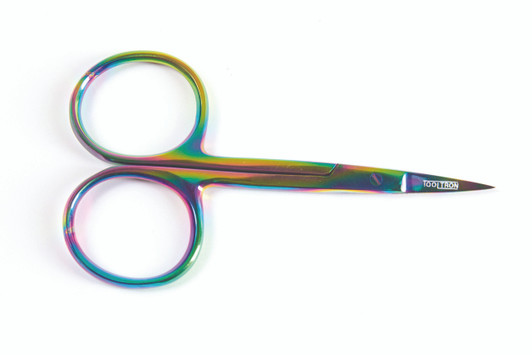 EasyKut Spring Action Scissor with Rainbow Titanium Oxide Finish