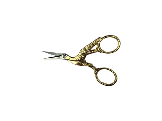 3.5 inch fine Italian needle art scissor. Can be used for Needlepoint, Cross stitch, Embroidery, Crewel, Lace, Ribbon.  Gold plated.  Just like Grandma's.