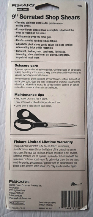 Fiskars Serrated Shop Shears