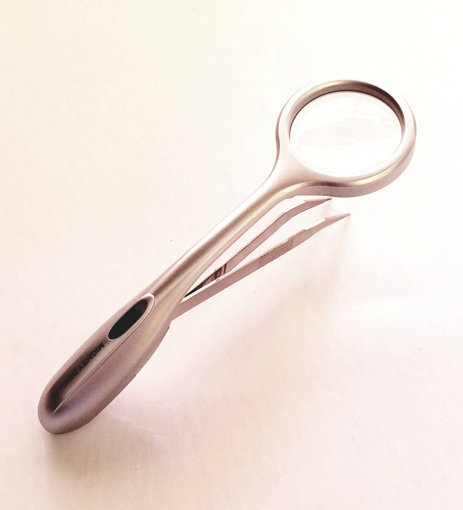 Add the Tweezers with LED & Magnifier to your arsenal of craft and hobby tools; it’s bound to be your go-to for lighting and magnifying small, hard-to-handle items.