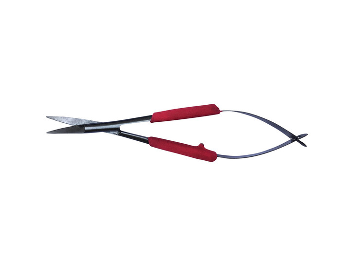 Easykut spring action scissor with curved blade and foam grips for easier cutting.  Shear cut, lightweight, less hand fatigue.  For all sewing needs.