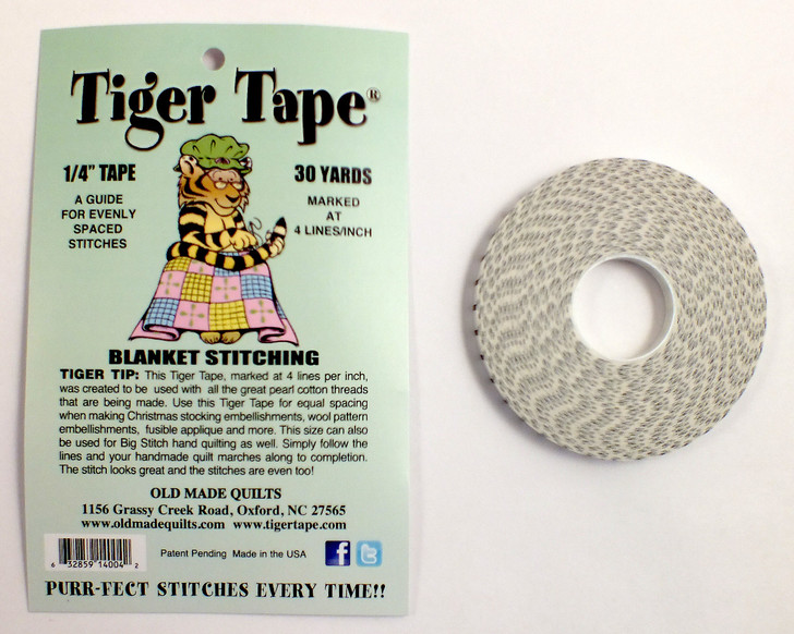 1/4 inch Tape, 30 yards.  A Guide for Evenly Spaced Stitches