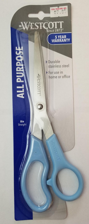 Lot of 8 All-Purpose Scissors - 8 Stainless Steel - Home, Office