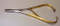 5" Quick Release, Spring-loaded pliers.  Gold Handles.  Serrated scissor mounted behind the jaws.  Precision stainless steel.  Great for thread cutting.