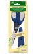 The serrated edge provides easy cutting as fabrics are held in place without slipping.  Easily cuts through multiple layers of fabric including cutting pieces for patchwork projects.