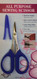 Ideal for sewing.  Short, narrow blades with a free case.  Large finger rings.  High quality made in Japan.