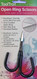 Finally - a scissor that fits any size fingers, large or small.  Slim line needle points and long length to reach tight spots.  Non-slip grip stays in your hand.  Great for decoupage, ribbon and feathers.