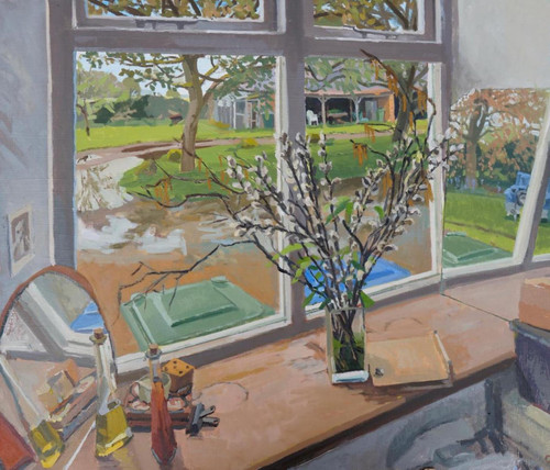 009 - Green Top, Blue Top with Pussy Willow