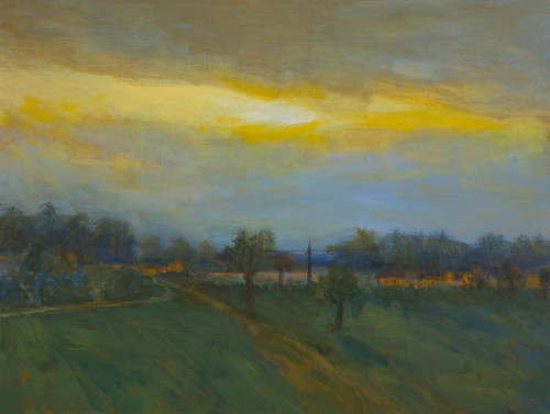 054 - Nightfall across the Green