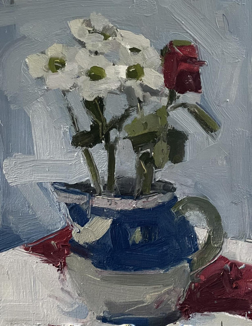 100 - White Flowers in a Jug