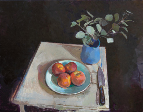115 - Still Life with Peaches and a Knife