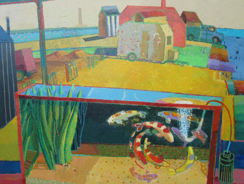 159 - Two Worlds through a Caravan Window, Dungeness