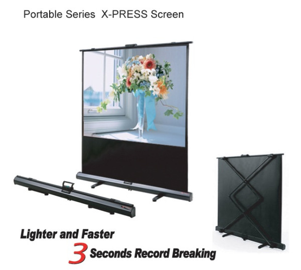 92" Grandview X-Press Pull Up 16:9 Widescreen Projector Screen with 3 Second Setup