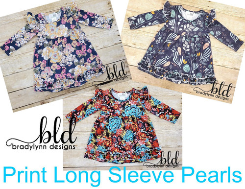 Print Long Sleeve Pearls