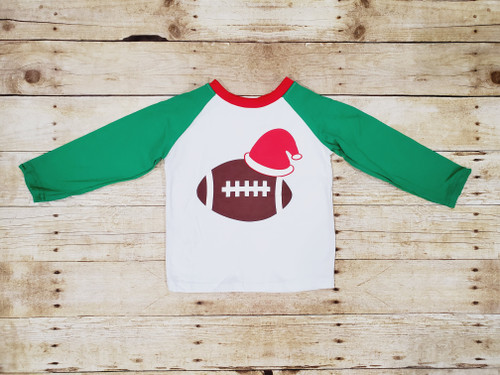 Football w/ Santa Hat Raglan