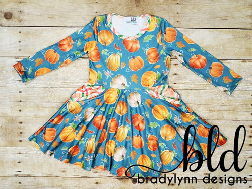 Pumpkin Pocket Twirl Dress