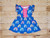 Blue Rainbow Flutter Dress