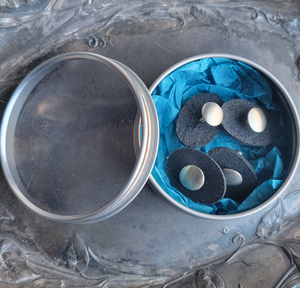 Mini Stud Buttons Matte/ Retro-fit Kit - Set of 4 in a Re-usable Tin