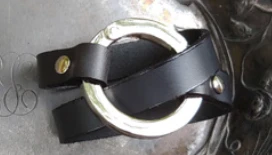 JUL - Round Ring Shawl Cuff-Black with Nickel