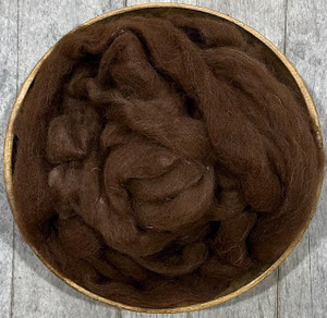 100% US Alpaca Roving - Natural Brown