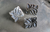 JUL- Art Noveau Magnolia Stud Buttons - Set of 3 in a Re-usable Tin
