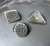 Ancient Geometry Stud Buttons - Set of 3 in a Re-usable Tin