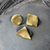 Brass Midcentury Modern Stud Buttons - Set of 3 in Reusable Tin