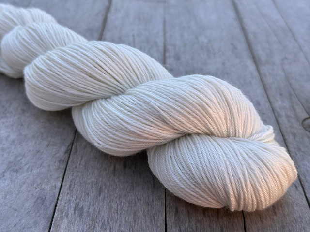 Natural White Organic British Falkland Wool No Silk- Fingering