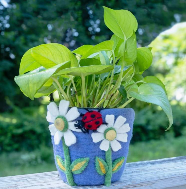 Daisy Felt Planter