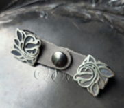 JUL- Art Nouveau Magnolia Latch - Pewter